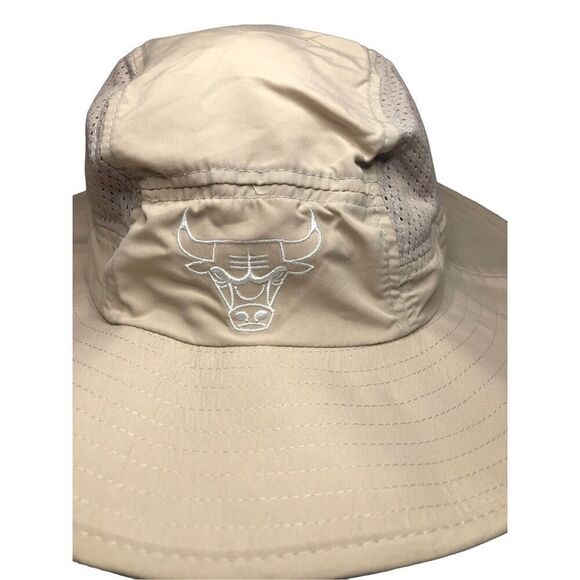 Chicago Bulls Ultra Game NBA Licensed Boonie Sun Hat Tan - Picture 4 of 10